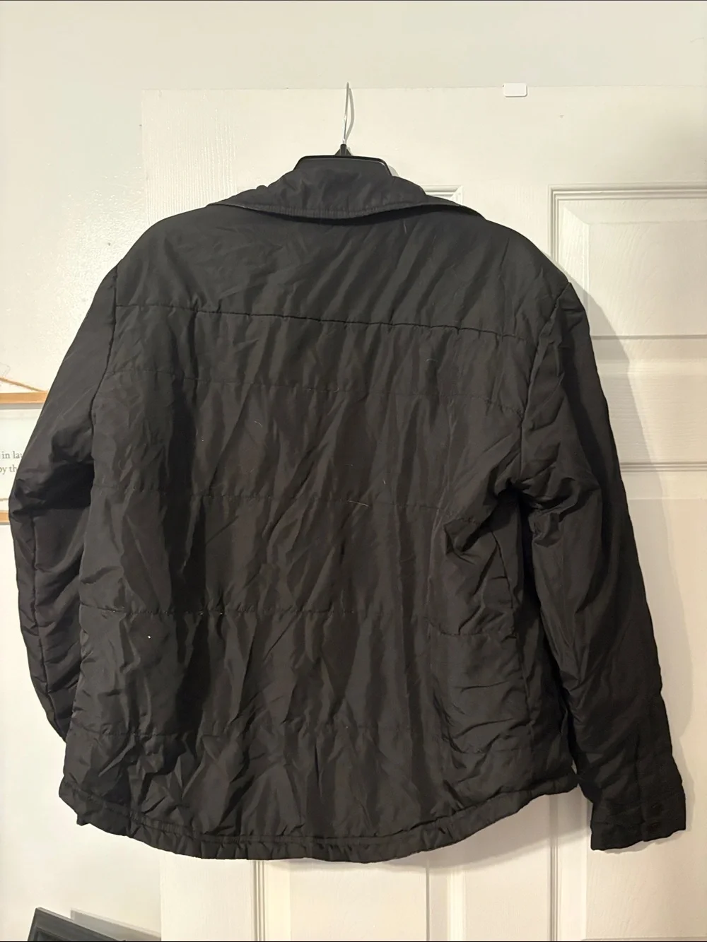 Target Men’s Black Quilted Puffer Jacket with Plaid Lining